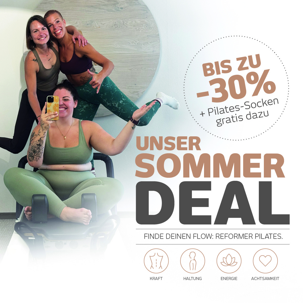 Erfahre mehr über das Reformer Pilates Training bei New Mountains Fitness und Wellness in Landshut