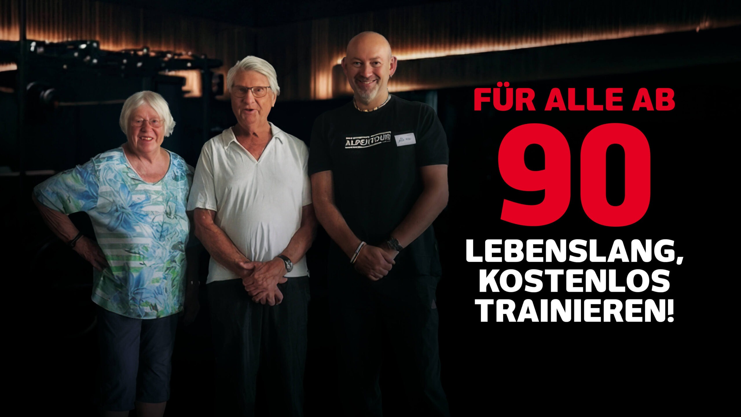 Für alle ab 90: Buche einen Termin und werden lebenslang kostenlos Mitglied im New Mountains Fitness und Wellness Loft.