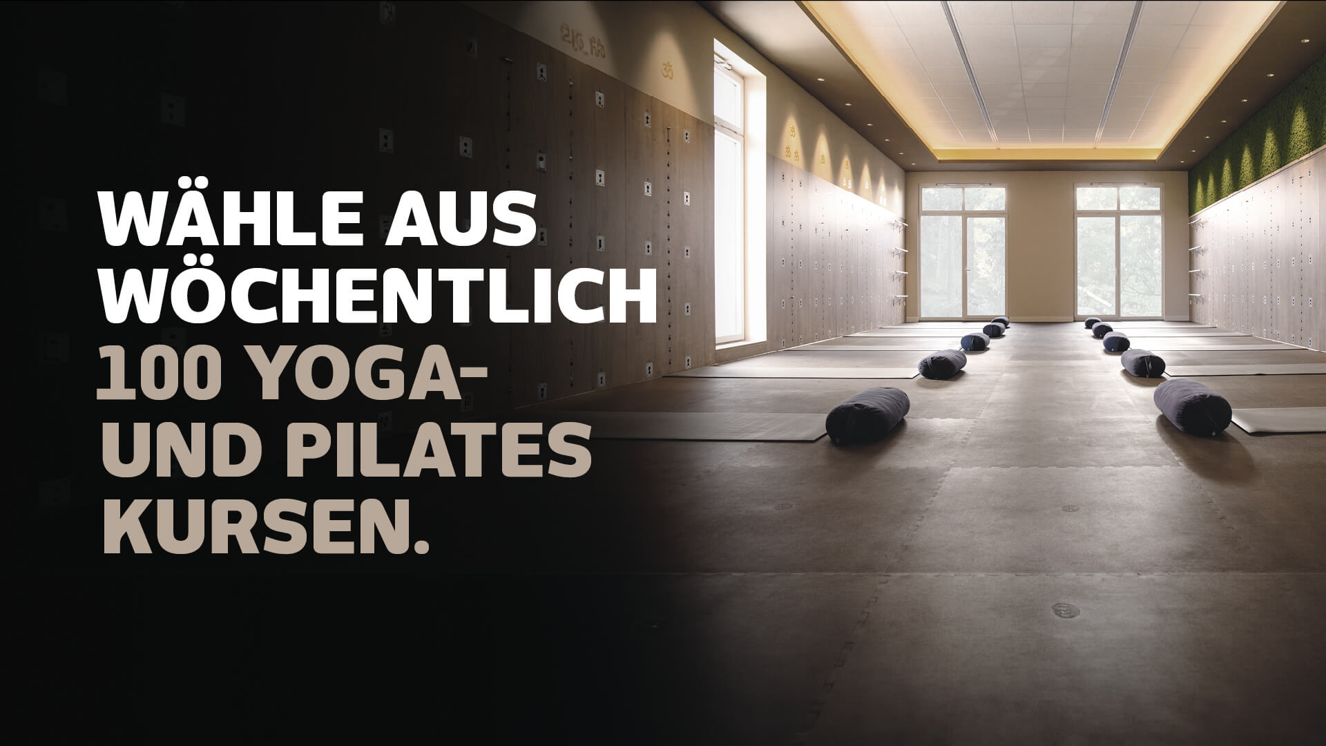 Wähle aus wöchentlich 100 Yoga- und Pilates Kursen